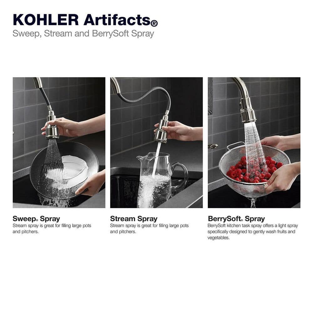 Oil-Rubbed Bronze Pull-Down Kitchen Faucet with Spray