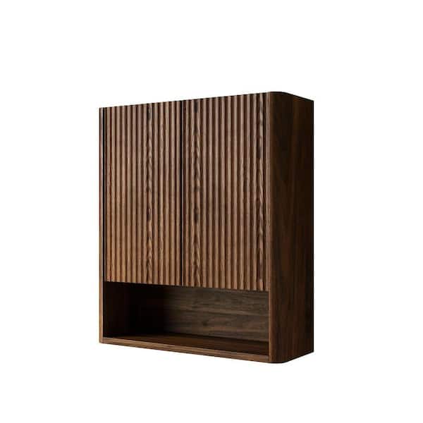 Loiry 25.98 in. W x 7.87 in. D x 29.53 in. H Bathroom Storage Wall Cabinet in Dark Walnut