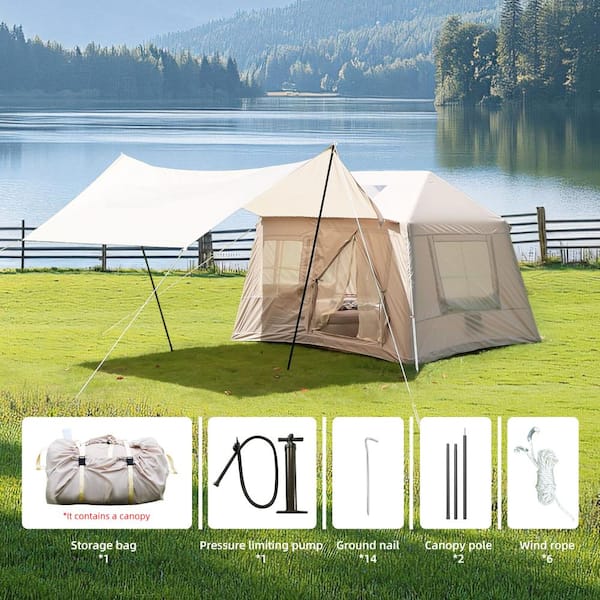 Aionor 8.5ft x 7.2ft Inflatable Camping Tent 2–4 Person Air Tent