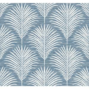 Blue Lagoon Grassland Palm Vinyl Peel and Stick Wallpaper Roll (Covers 40.5 sq. ft.)