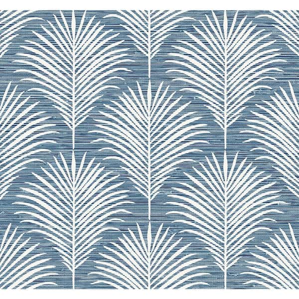 NextWall Blue Lagoon Grassland Palm Vinyl Peel and Stick Wallpaper Roll (Covers 40.5 sq. ft.)