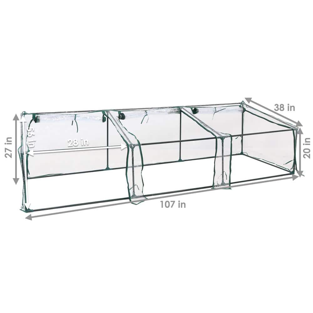 Clear PVC Mini Cloche Greenhouse with Zippered Doors