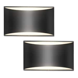 8.03 in. 1-Light Modern Black Wall Sconces with Up and Down Mount Shade