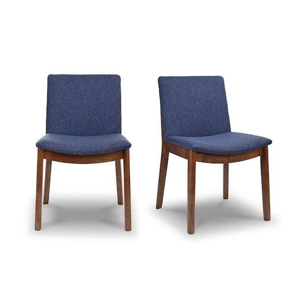 pair of fabric dining chairs