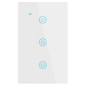 3-Gang Wi-Fi___33 Smart Wall Touch Light Switch Glass Panel Compatible for Alexa/Google APP