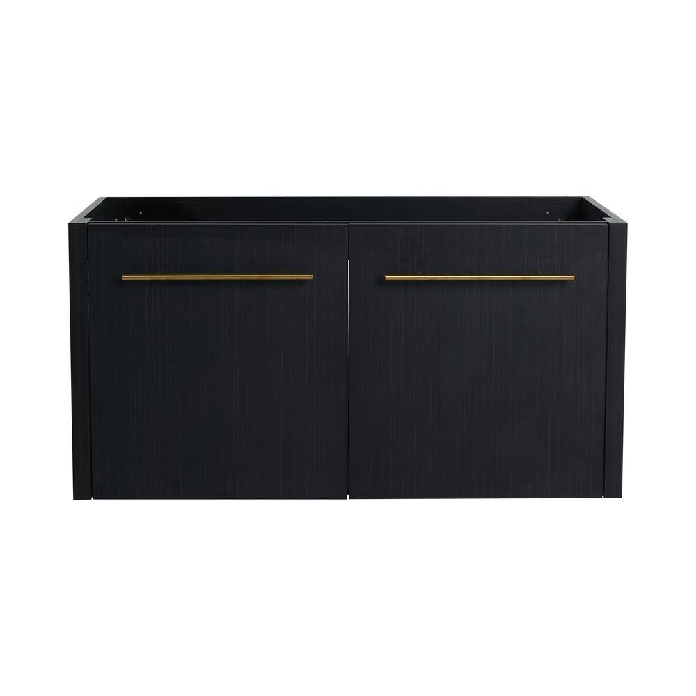 Elegant 35.06 in. W x 17.94 in. D x 17.69 in. H Floating Bath Vanity Cabinet without Top in Black Unassembled price history on PriceWatchPro