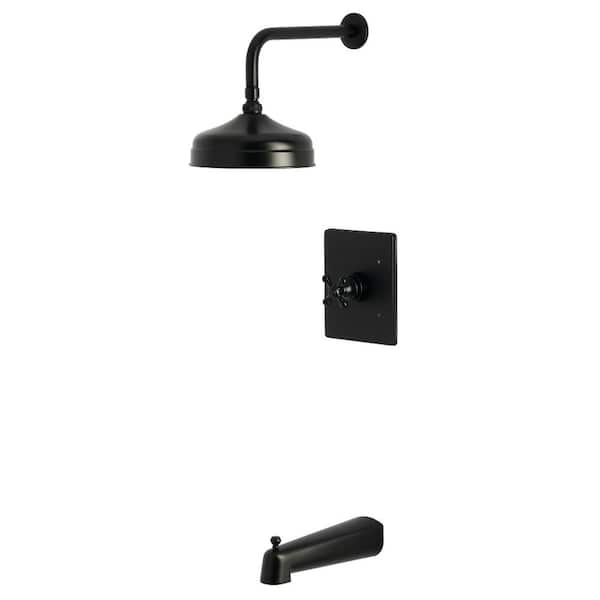 Metropolitan 1-Handle 1-Spray Tub and Shower Faucet 1.8 GPM in Matte Black
