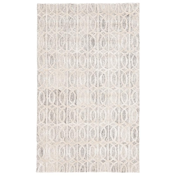 SAFAVIEH Ebony Natural/Ivory Doormat 3 ft. x 5 ft. Modern Area Rug