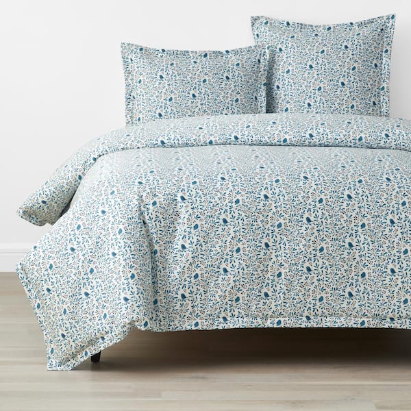 The Company Cotton, Teal Cotton Sateen Duvet Cover