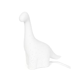 11.10 in. White Porcelain Dinosaur Table Lamp