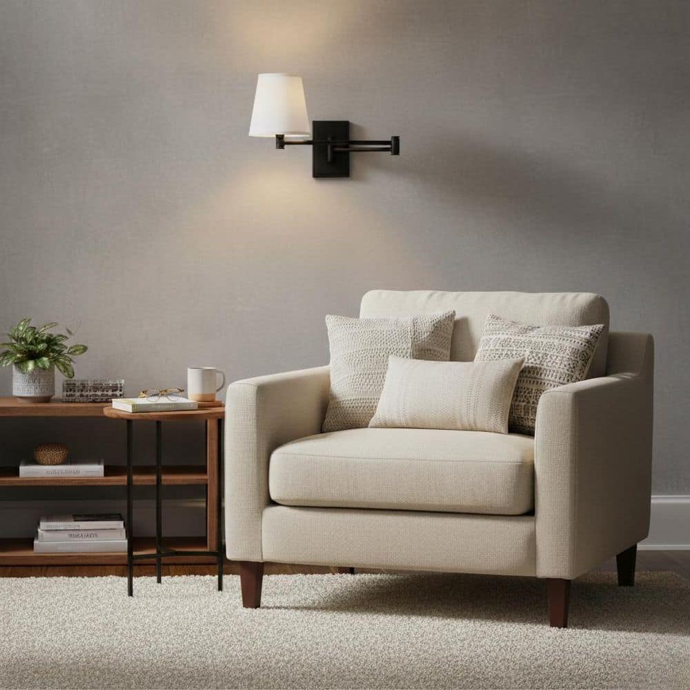 Beale 7.0 in. 1-Light Black Wall Sconce price history on PriceWatchPro