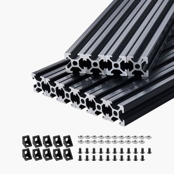 10 Pieces 59 in. T Slot 2020 Aluminum Extrusion Profile, European Standard Anodized Linear Rail, High-Strength Extruded
