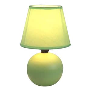 8.78 in. Green Mini Ceramic Globe Table Lamp