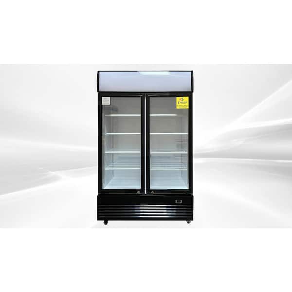 Cooler Depot 51.5 in. W 31.2 cu. ft. Commercial Refrigerator Merchandiser with 2-Sliding Glass Door in White Coated Steel