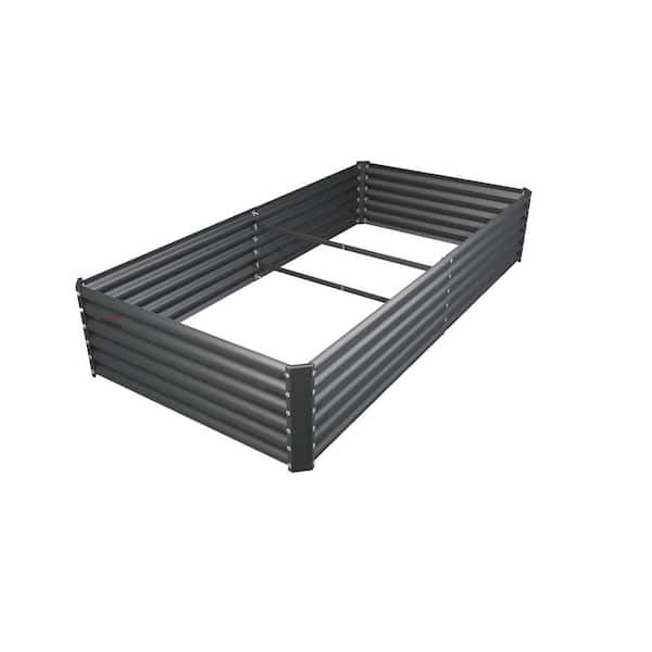Galvanized Steel Raised Garden Beds Layout, Outdoor Garden Beds Combination, Gray, (Set of 8)