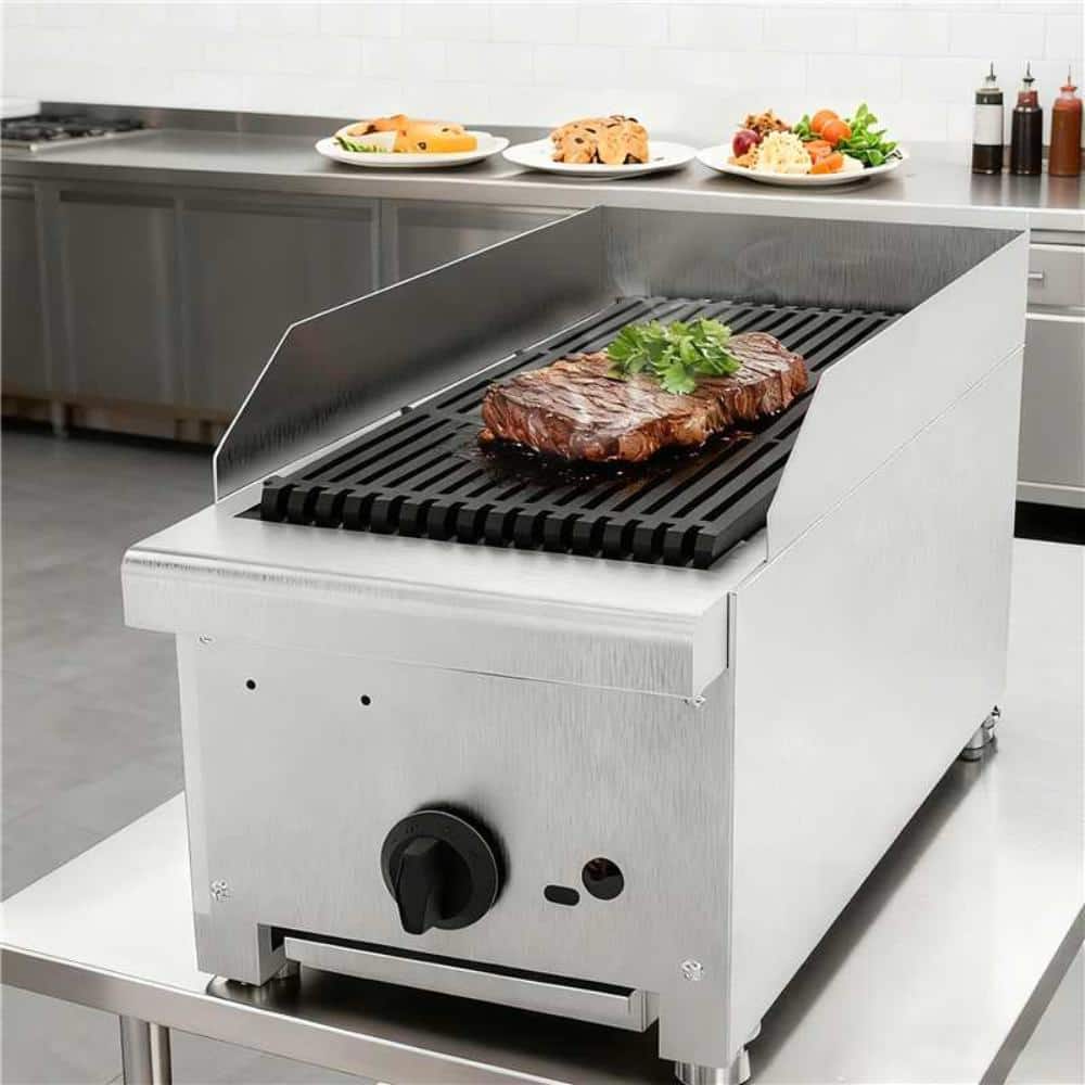 12 Inch Commercial Gas Charbroiler, 28000 BTU Countertop Stainless Steel Grill, Natural Gas/Propane for BBQ Restaurant price history on PriceWatchPro