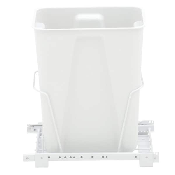 Rubbermaid 13 Gal. White Spring-Top Wastebasket FG5L5806WHT - The Home Depot