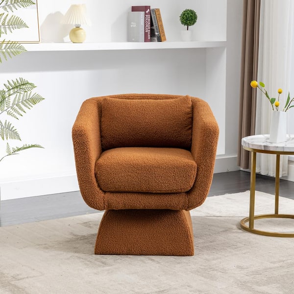 Contemporary Designed Upholstered Accent Chair With Curved