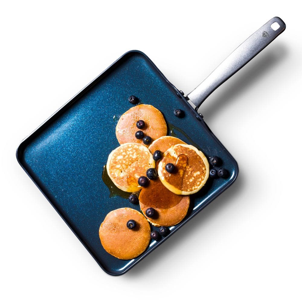 Blue Diamond 11'' Square Ceramic Nonstick Griddle with Stainless Steel Handle