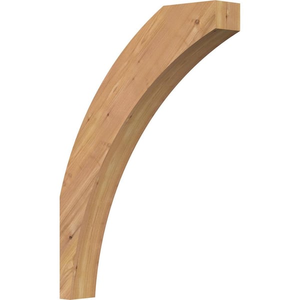 Ekena Millwork 3 1/2"W x 20"D x 28"H Thorton Smooth Knee Brace, Western Red Cedar
