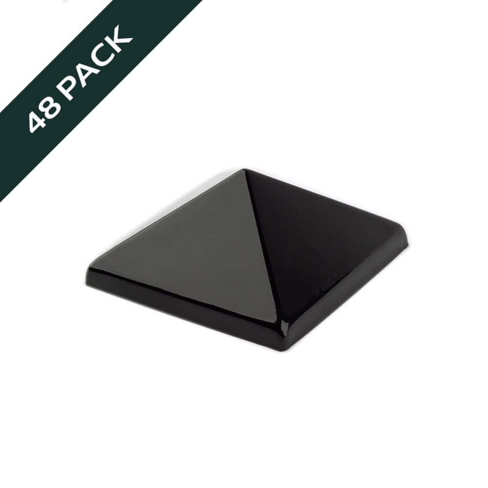 4 in. x 4 in. Black Post Point Post Cap (48-Pack) price history on PriceWatchPro