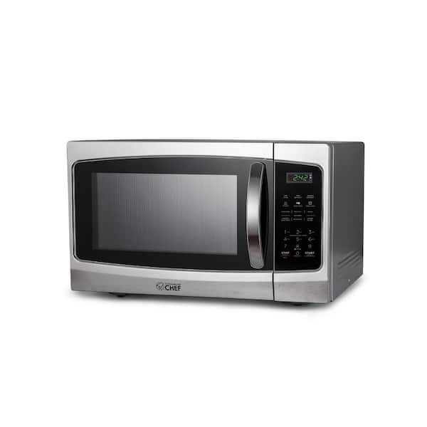 Commercial CHEF 20.5 in. Width 1.3 cu.ft. Stainless Steel 1000-Watt Countertop Microwave Oven