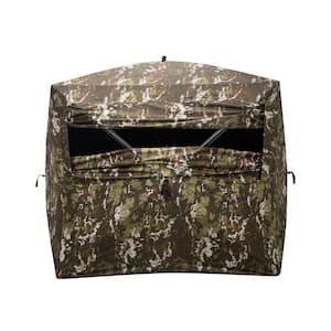 75 in. x 79 in. x 95 in. Wide Side 95, Portable Hunting Blind, Panoramic Shooting Window, 2-Person, Crater Harvest