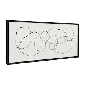 Dancing Circles by Teju Reval Framed Abstract Printed Glass Wall Art Print 18.00 in. x 40.00 in.