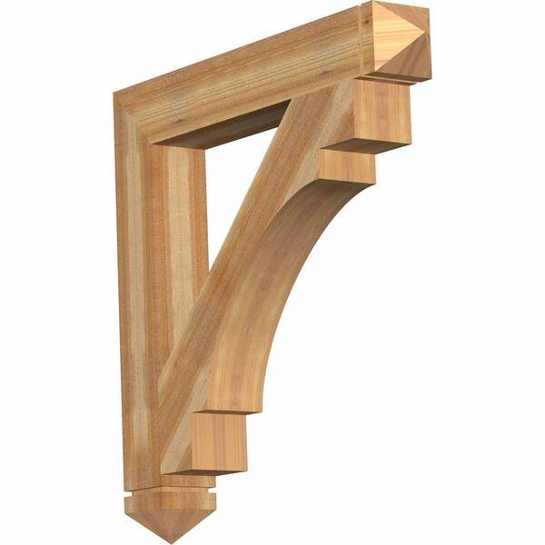 Ekena Millwork 6 in. x 42 in. x 42 in. Western Red Cedar Merced Arts and Crafts Rough Sawn