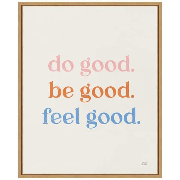 Amanti Art 16 in. x 19.62 in. Do Good Valentine's Day Holiday Framed Canvas Wall Art