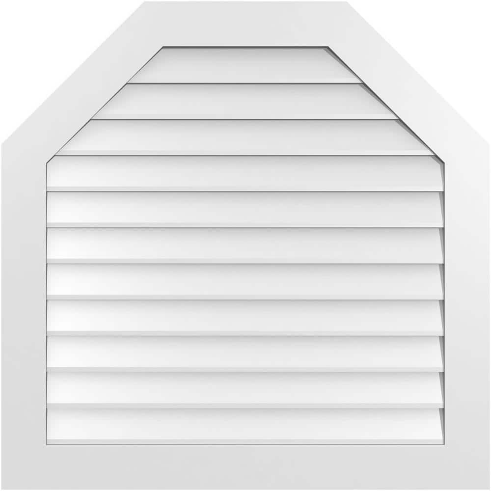 38 in. x 38 in. Octagonal Top Surface Mount PVC Gable Vent: Decorative with Standard Frame price history on PriceWatchPro