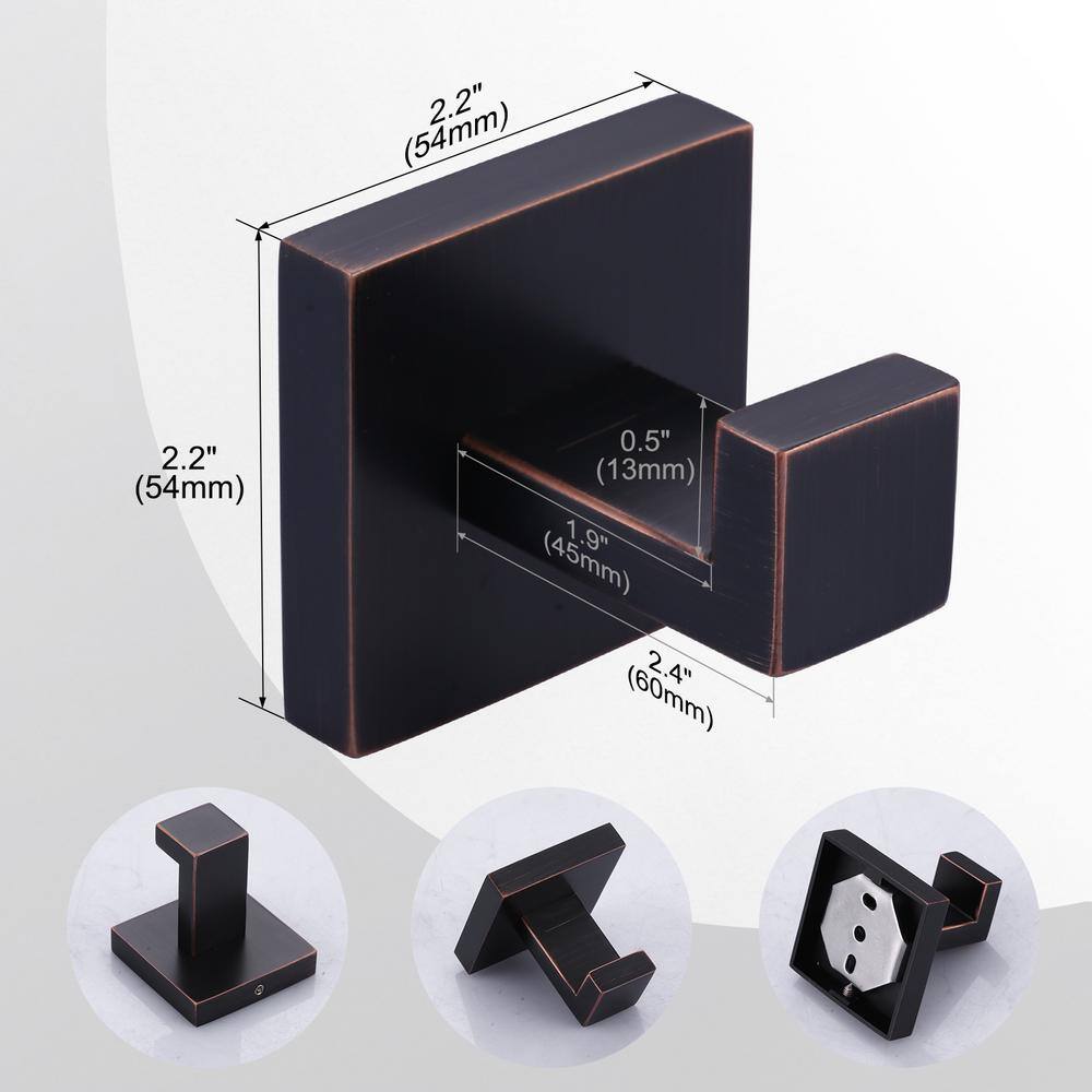 Oil Rubbed Bronze Stainless Steel J-Hook Wall Mount