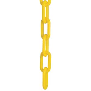 1 in. (#4, 25 mm) x 25 ft. Yellow Plastic Chain