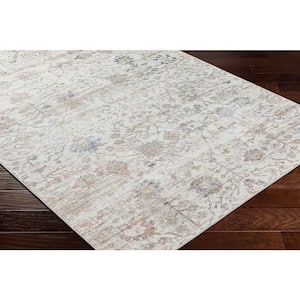 Lavadora Taupe Oriental 8 ft. x 10 ft. Indoor Machine-Washable  Area Rug