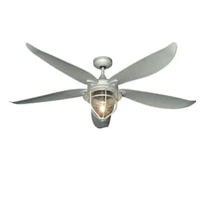 St. Augustine 59 in. Indoor/Outdoor Galvanized-Look Ceiling Fan with Light and Remote Control