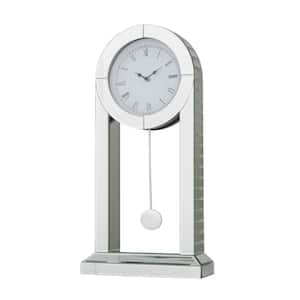 Silver Wood Glam Clock