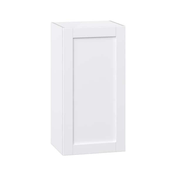 J COLLECTION Milton 18 in. W x 14 in. D x 35 in. H Assembled Shaker Wall Kitchen Cabinet in Bright White