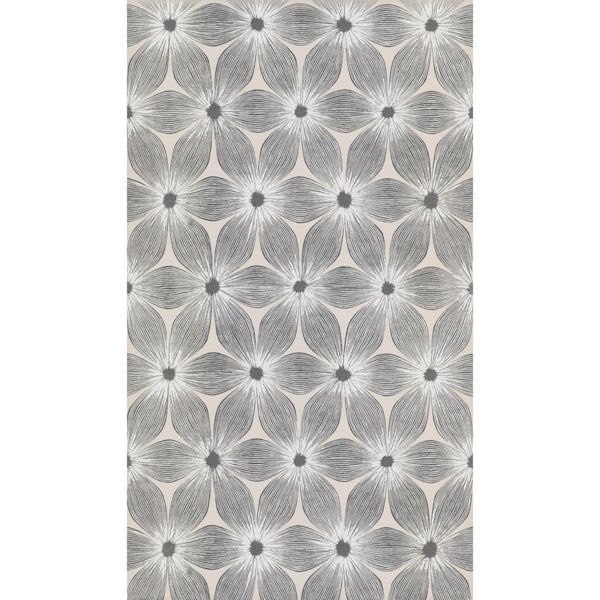 York Wallcoverings White and Silver Everlasting Paper Unpasted Matte Wallpaper, 21-in. by 33-ft.