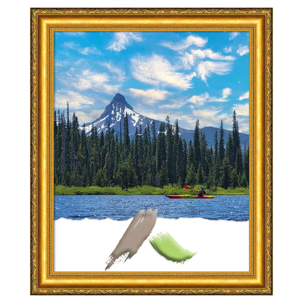 Colonial Embossed Gold Pine Wood Wall Picture Frame