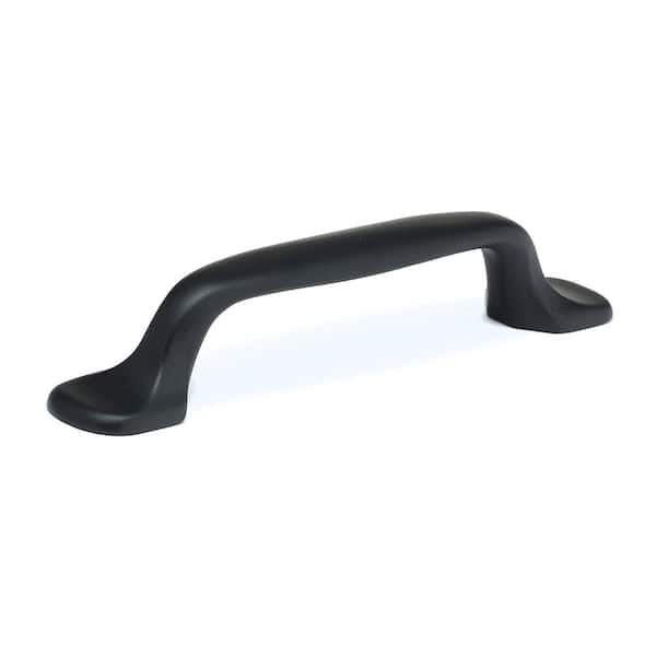 Richelieu Hardware Monceau Collection 3 3/4 in. (96 mm) Matte Black Traditional Curved Cabinet Bar Pull