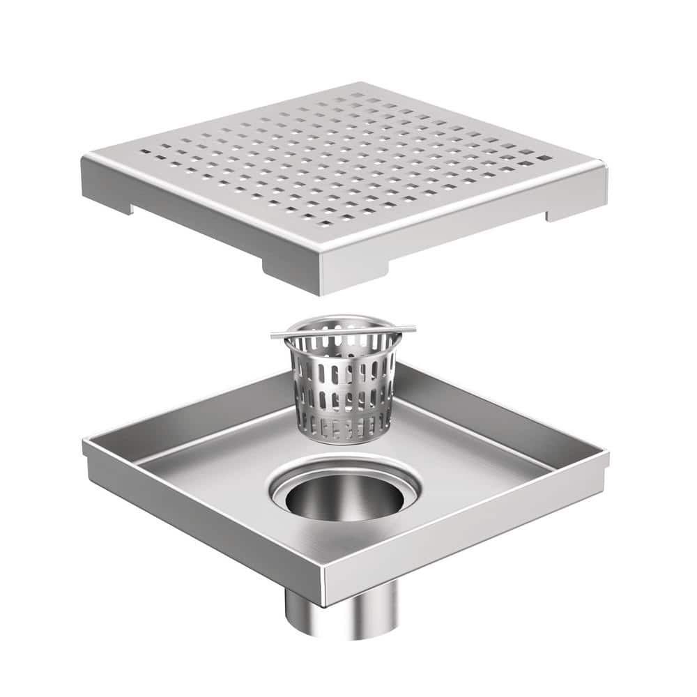 6 in. x 6 in. Stainless Steel Square Shower Drain with Square Pattern Surface price history on PriceWatchPro