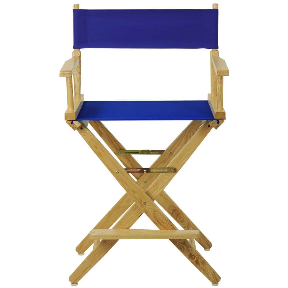 24 in. Extra-Wide Natural Frame/ Royal Blue Canvas New, Solid Wood Folding Chair (Set of 1) price history on PriceWatchPro