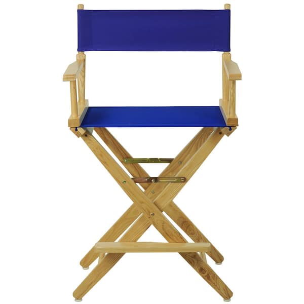 American Trails 24 in. Extra-Wide Natural Frame/ Royal Blue Canvas New, Solid Wood Folding Chair (Set of 1)