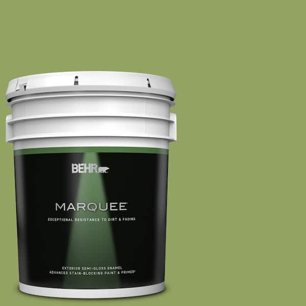 BEHR MARQUEE 5 gal. #PPU10-04 New Bamboo Semi-Gloss Enamel Exterior Paint & Primer