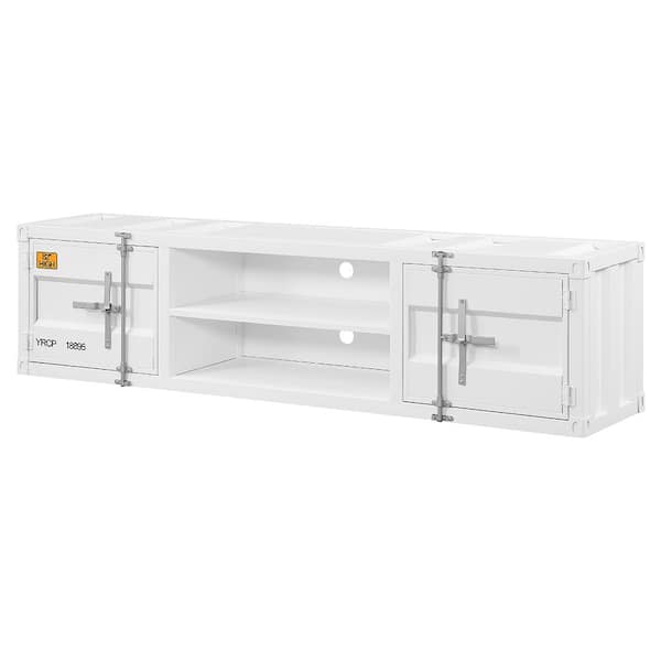 Acme Furniture Cargo 16 in. White TV Console Fits TV's up to 70 in