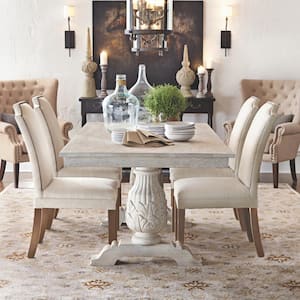 Kingsley Sandblasted White Dining Table