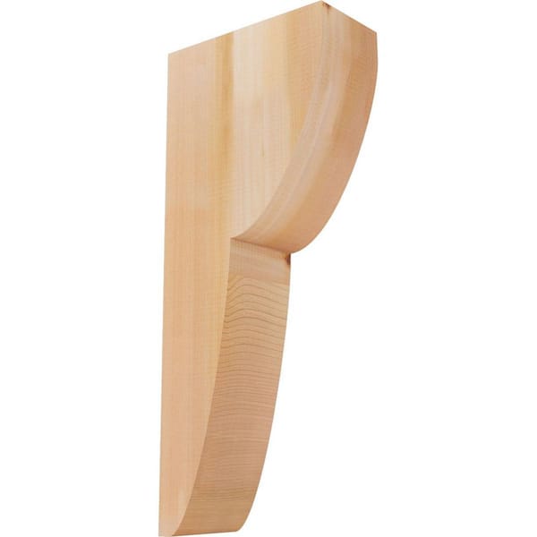 Ekena Millwork 5-1/2 in. x 12 in. x 28 in. Western Red Cedar Crestline Smooth Corbel