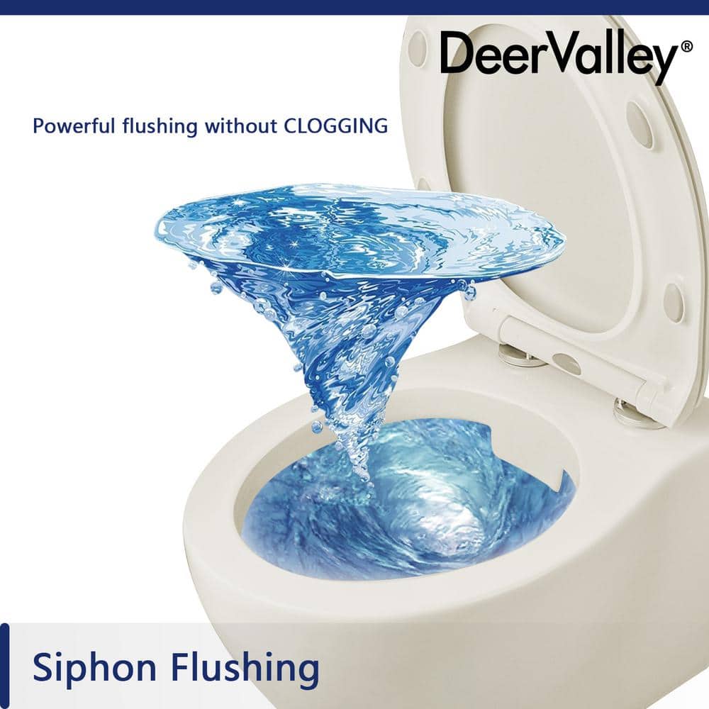 Beige Ceramic Wall-Hung Elongated Toilet with Slow-Close Seat