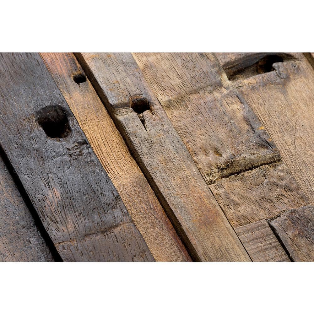 24" x 12" Natural Brown Reclaimed Wood Mosaic Tile