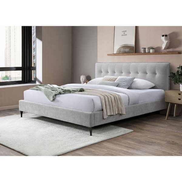 Rexsie Gray Metla Frame Queen Panel Bed